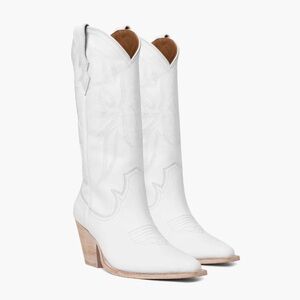 White Western Boots